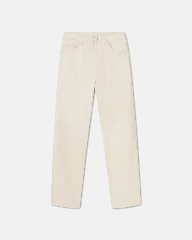 Vinni - Okobor™ Alt-Leather Pants - Creme