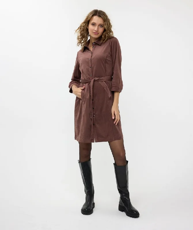 Esqualo Chocolate Suedien Dress