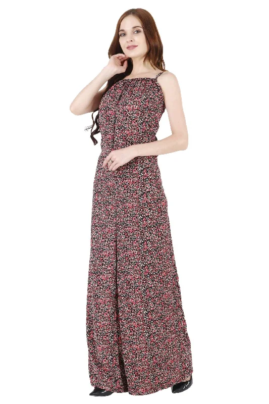 Multicolored Graphic Printed Loose Jumpsuit