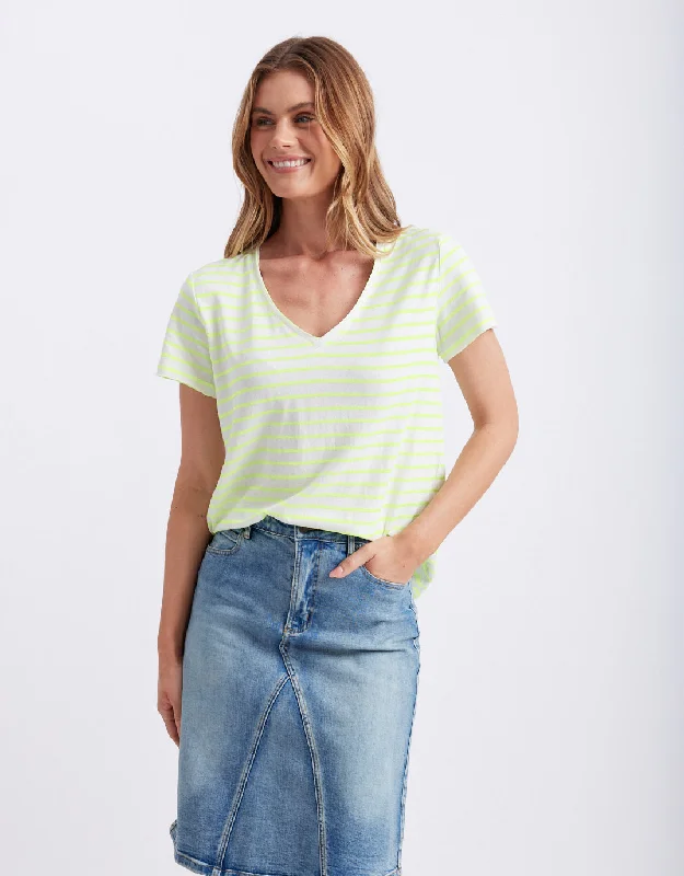 Neon Vee Tee - Neon Yellow