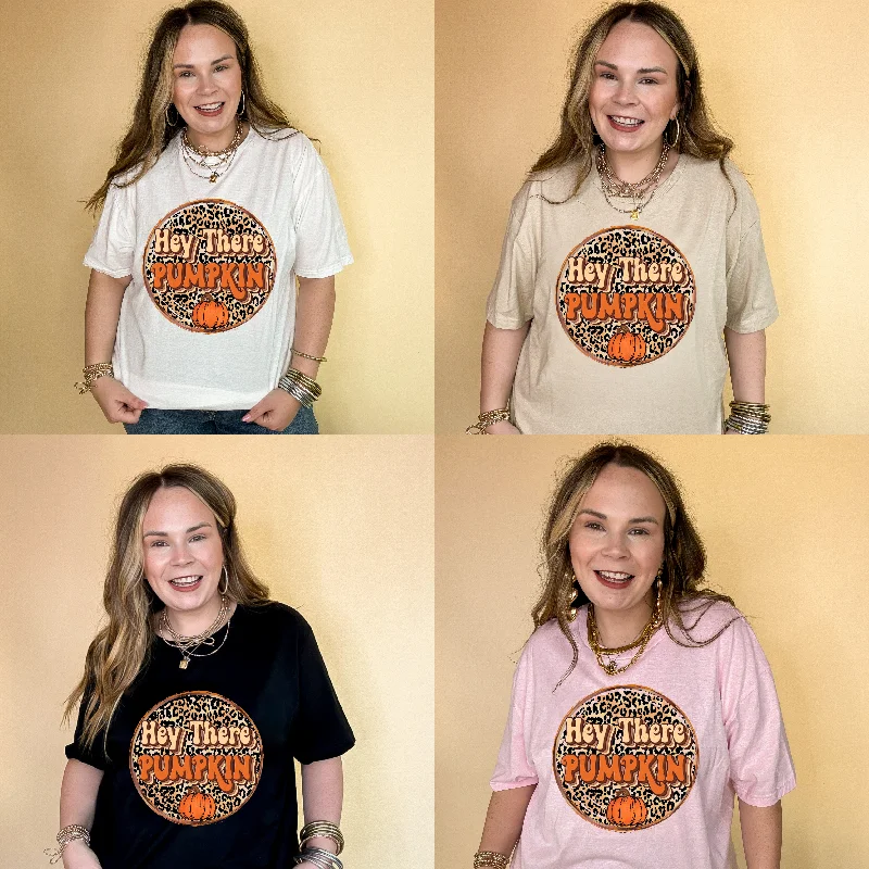 Online Exclusive | Hey There Pumpkin on Leopard background Graphic Tee in Multiple Color Options