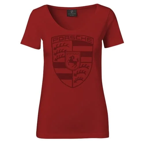 Porsche Crest Women's T-Shirt - Red (US-market release)