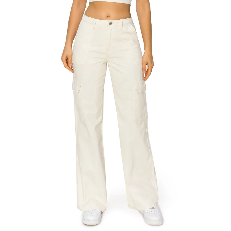 Straight Leg Cargo Pants - Vanilla