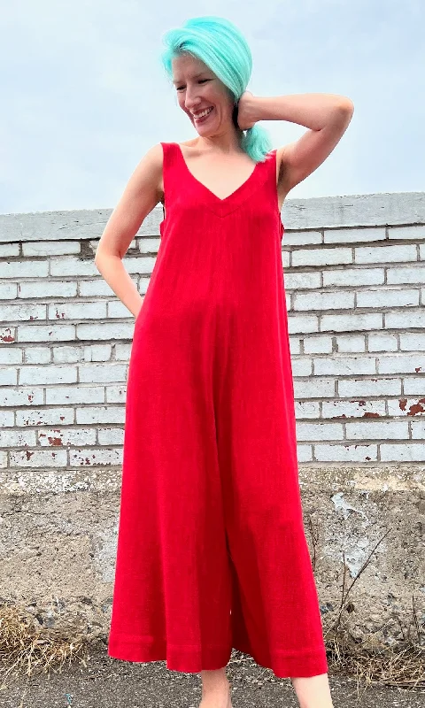 Tawny Pipit Jumpsuit - Red