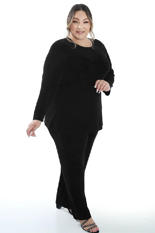 Vikki Vi Classic Black Long Sleeve Tunic