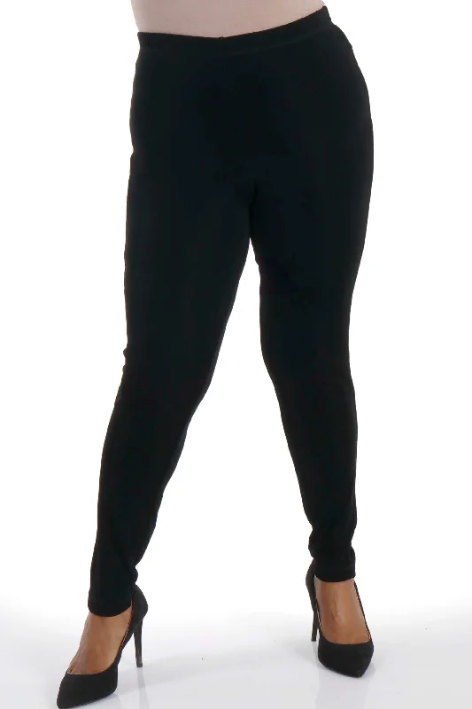 Vikki Vi Classic Black Petite Slim Leg Pant