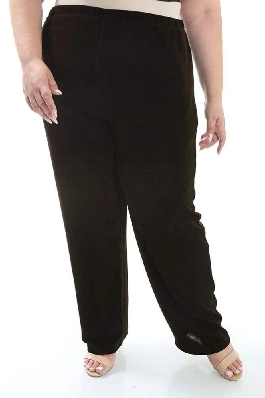 Vikki Vi Classic Chocolate Petite Pull-On Pant