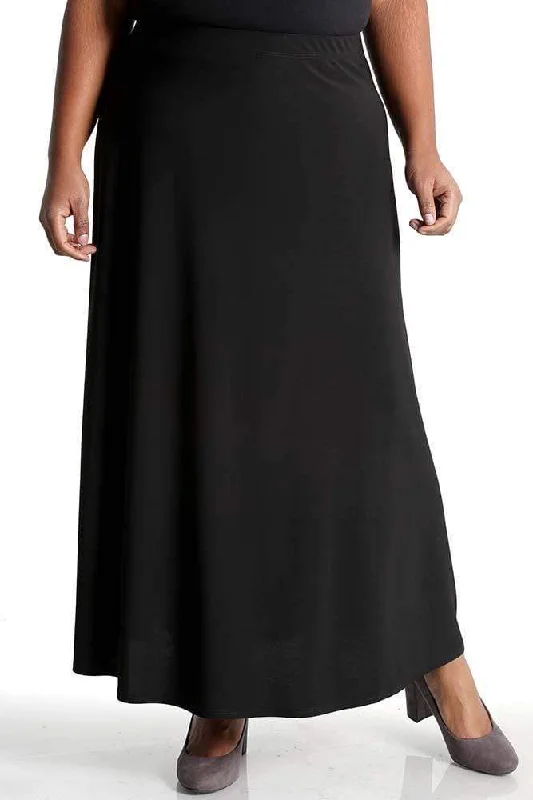 Vikki Vi Jersey Black Maxi Skirt