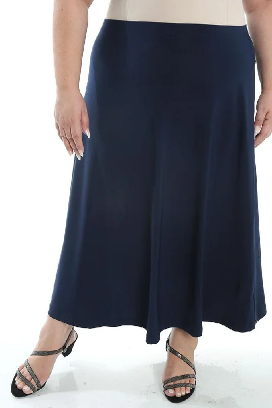 Vikki Vi Jersey Navy Maxi Skirt