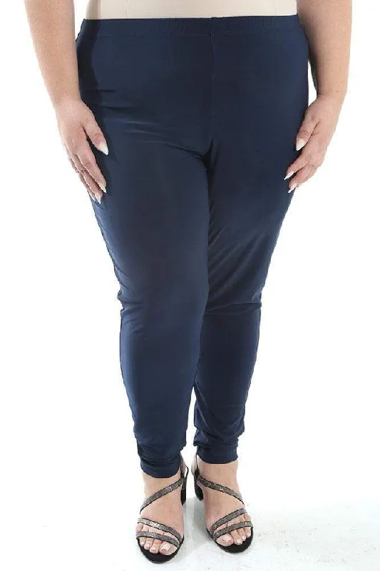 Vikki Vi Jersey Navy Slim Leg Petite Pant