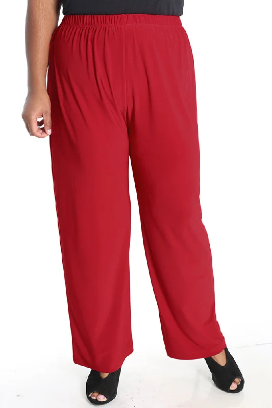 Vikki Vi Jersey Red Pull on Pant