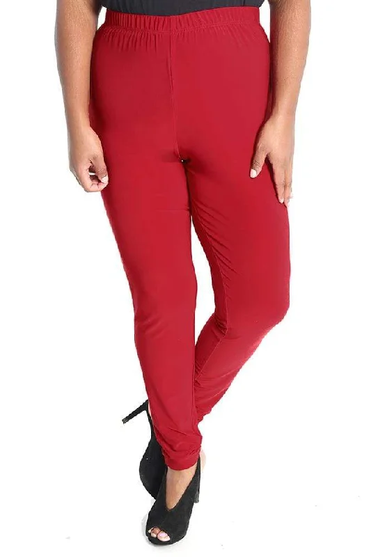 Vikki Vi Jersey Red Slim Leg Pant