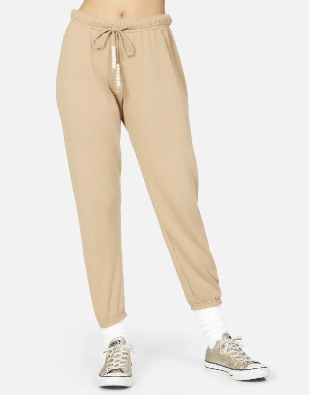 Xenos Crop Sweatpant w/Pearls