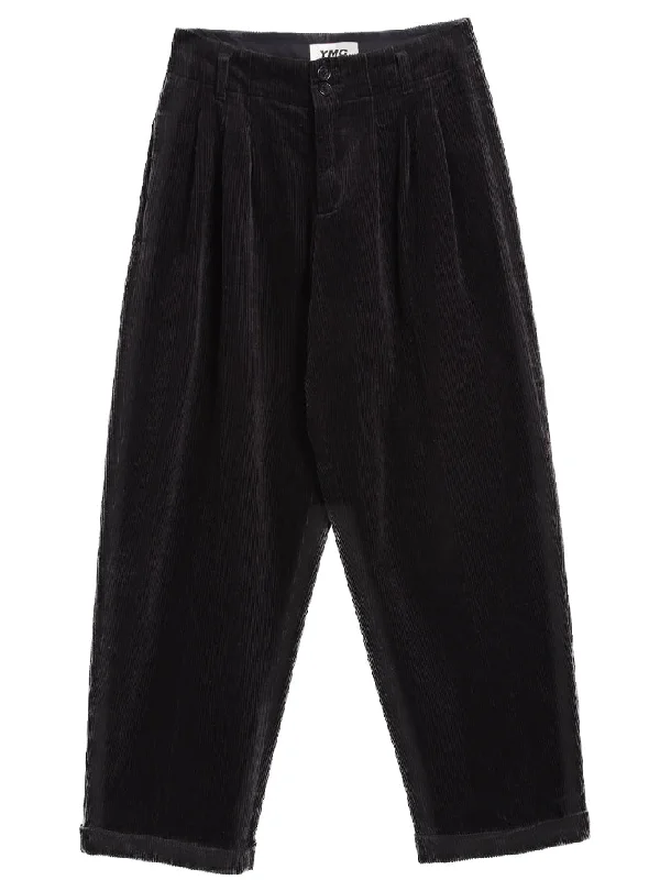 YMC Keaton Cord Trousers in Black