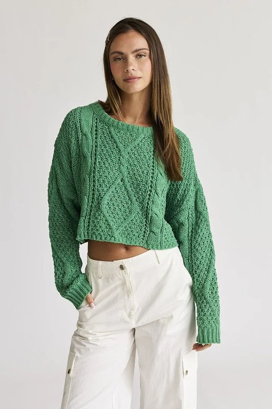 Cutting Edge Cable Knit Sweater