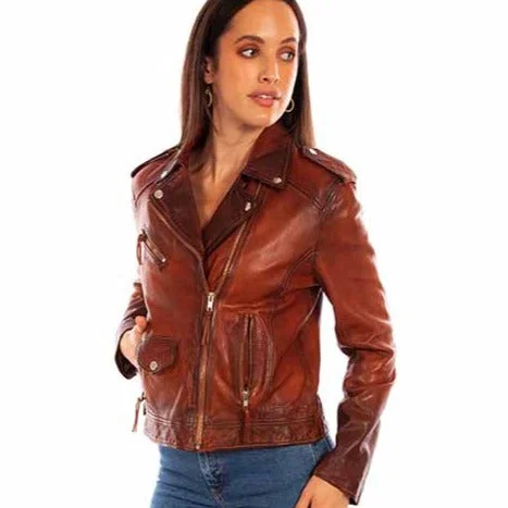 Scully Women's Zip Front Leather Jacket