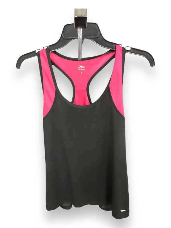 Athletic Tank Top By Clothes Mentor In Black & Pink, Size: M