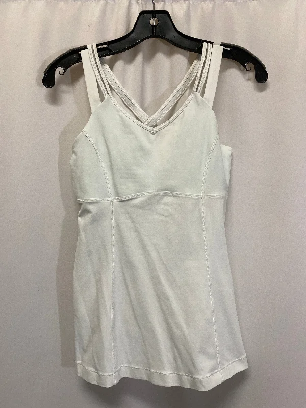 Athletic Tank Top By Lululemon In White, Size: 8