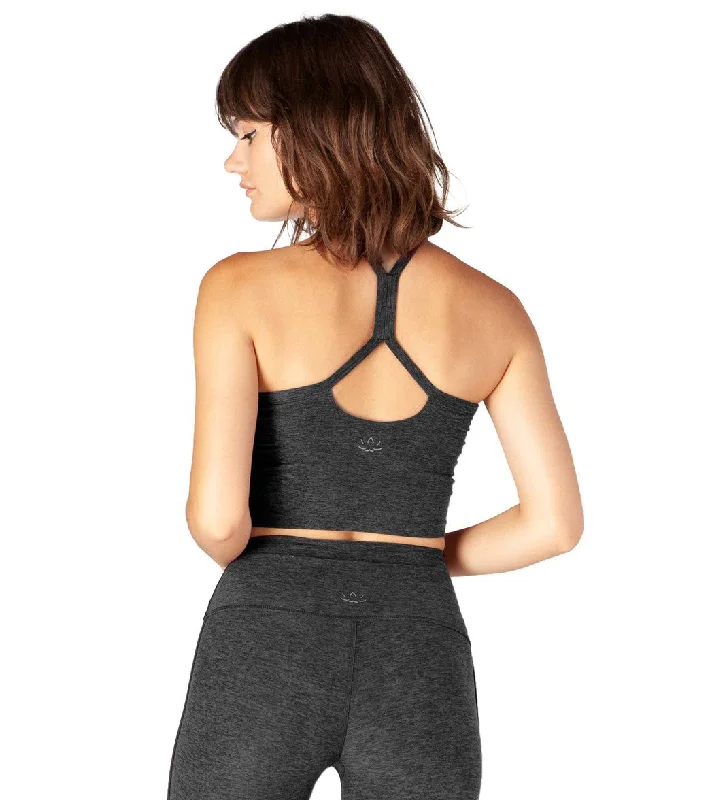 Beyond Yoga Spacedye Slim Racerback Cropped Tank Black/Charcoal