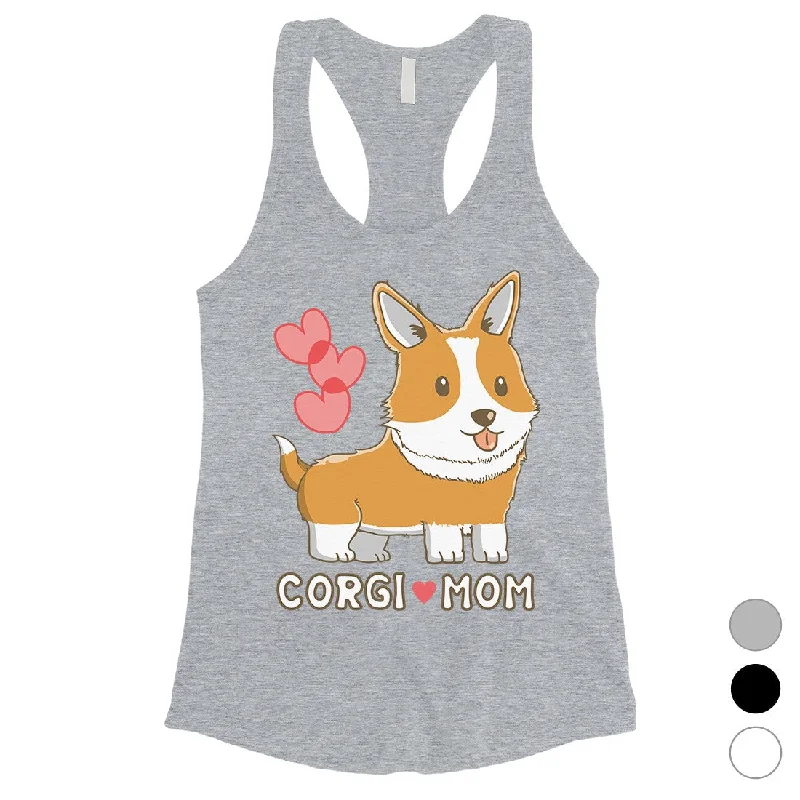 Corgi Mom Womens Tank Top Cute Anniversary Gift For Corgi Moms