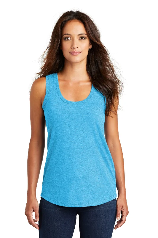 District Womens Perfect Tri Tank Top - Turquoise Blue Frost