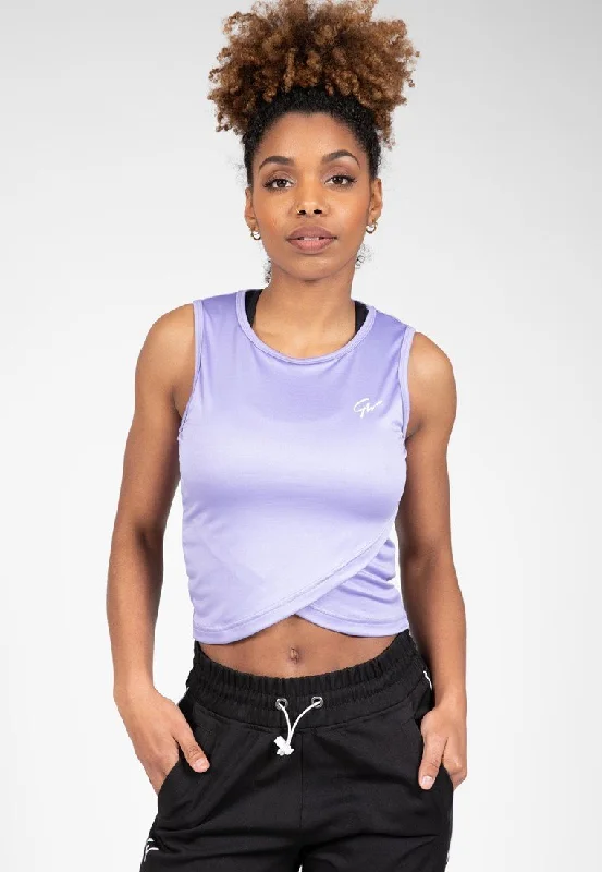 Gorilla Wear Estelle Twisted Crop Top - Lilac