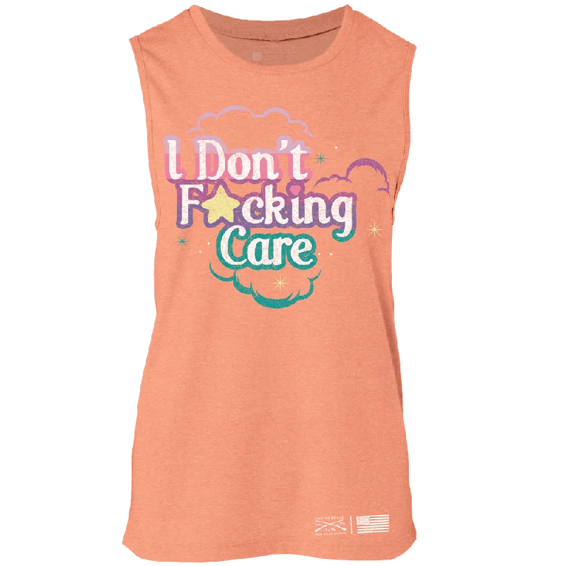 Women's I Don't F*cking Care Everyday Tank - Heather Sunset