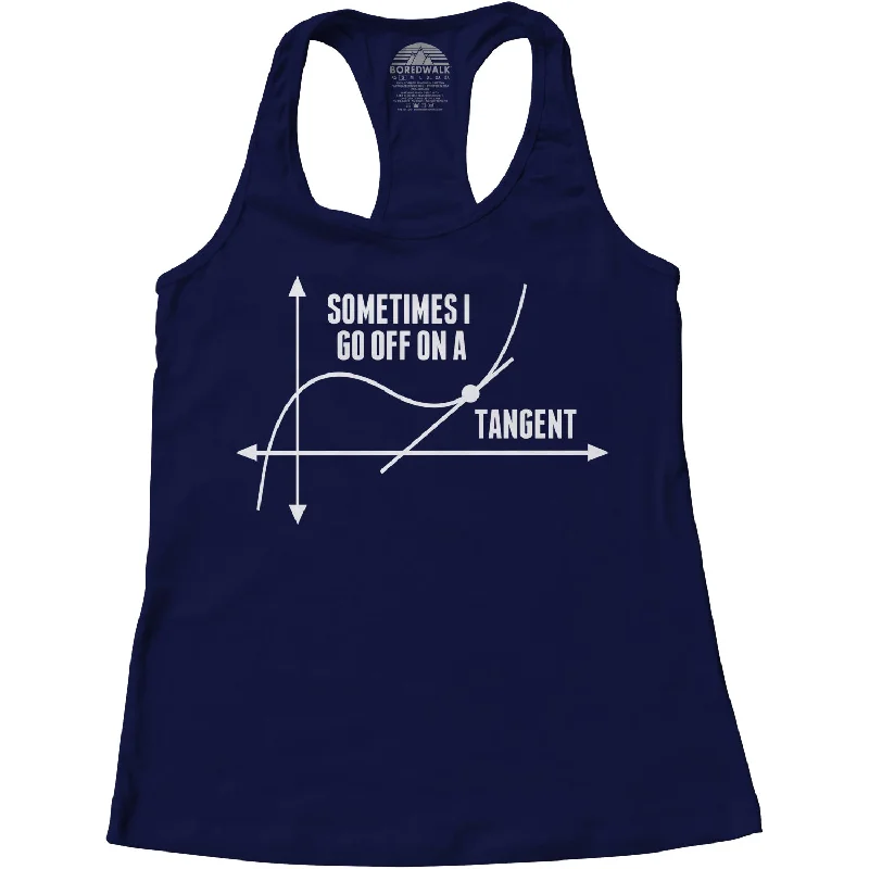 Women's Sometimes I Go Off On A Tangent Math Racerback Tank Top