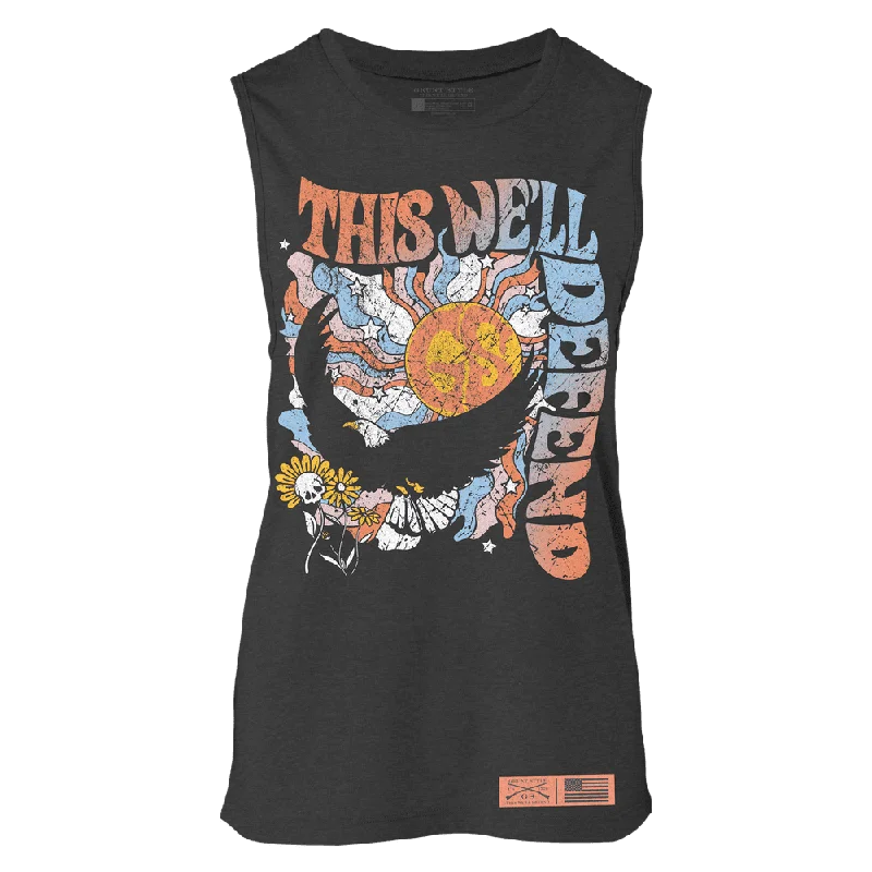 Women's Trippy Eagle Everyday Tank - Dark Heather Gray