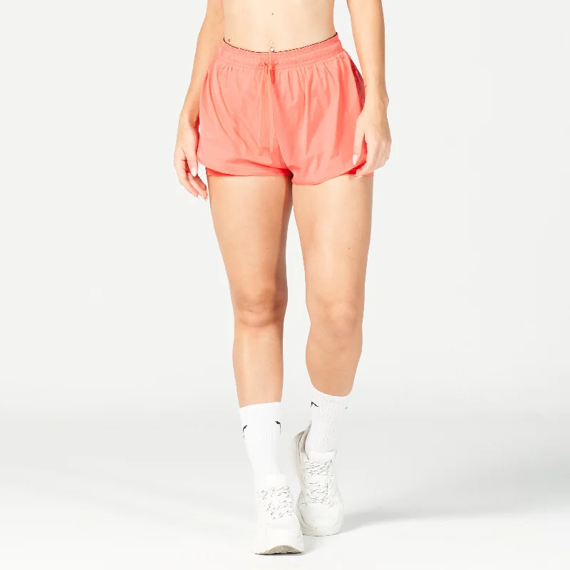 Glaze 2-in-1 Shorts - Hot Coral