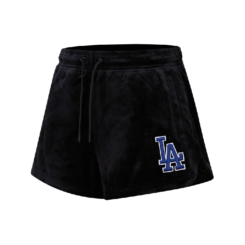 MLB LOS ANGELES DODGERS CLASSIC WOMEN'S VELOUR SHORT (BLACK)