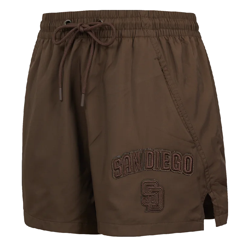 MLB SAN DIEGO PADRES TRIPLE TONAL WOMEN'S WOVEN SHORT (BROWN)