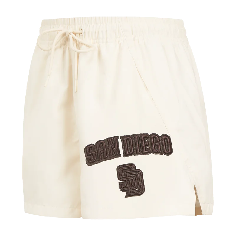 MLB SAN DIEGO PADRES TRIPLE TONAL WOMEN'S WOVEN SHORT (EGGSHELL)