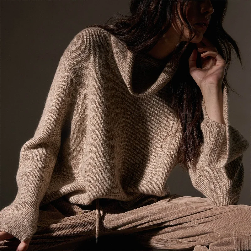 Recycled Cashmere Pullover - Stone Marl