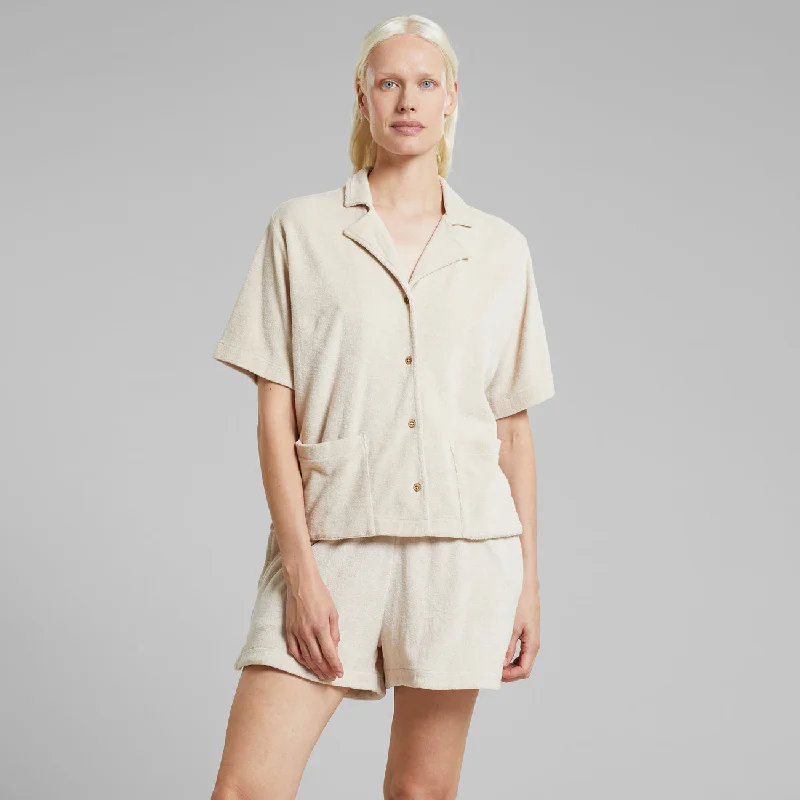 Terry Shorts Aspudden Oat White| DEDICATED