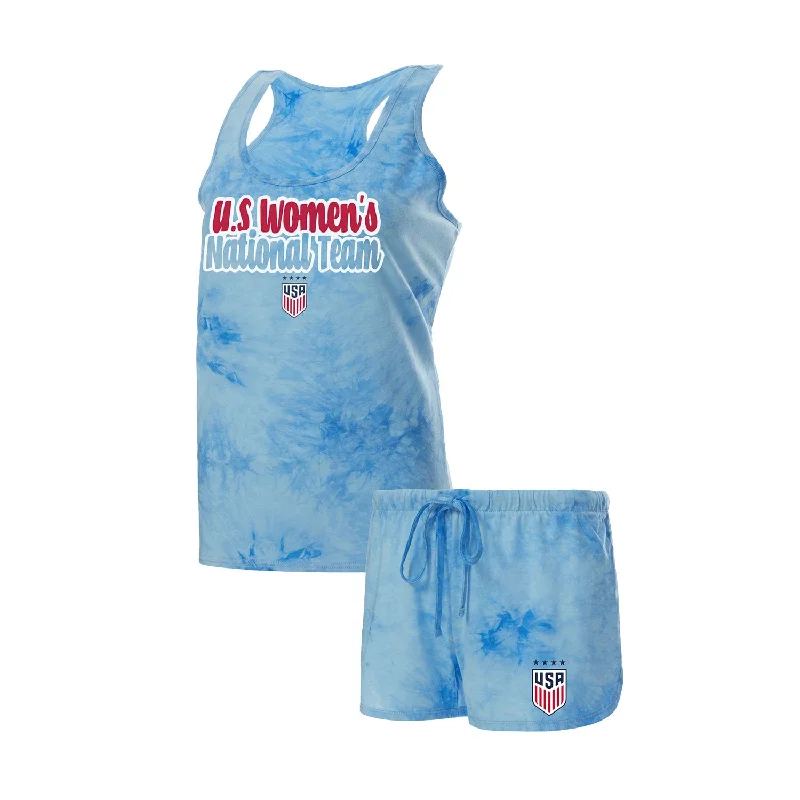 Women's Concepts Sport USWNT Billboard Tank and Short Blue Set