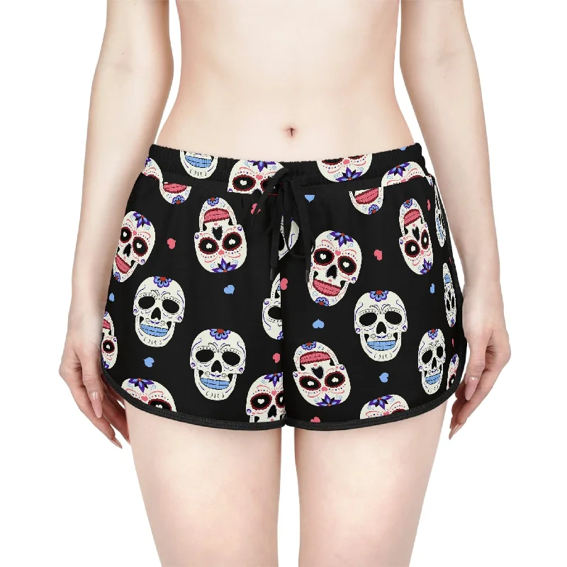 Women's Meican Sugar Skull Relaxed Shorts