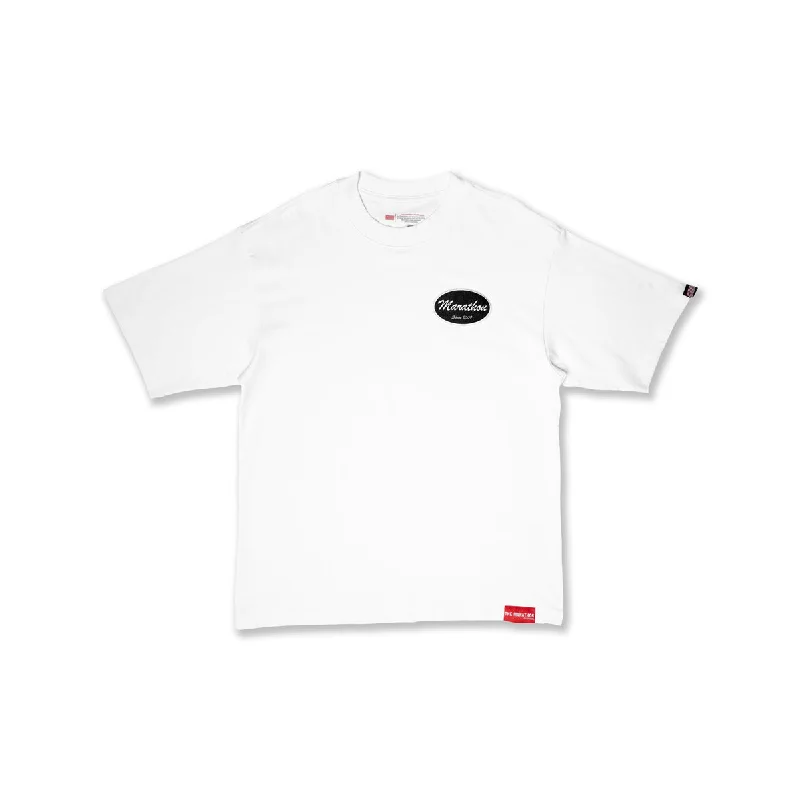 Marathon Origin Embroidered Patch T-Shirt - White/Black