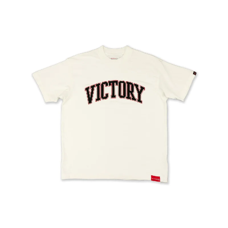 Vintage Embroidered Victory T-Shirt - Vintage White/Black