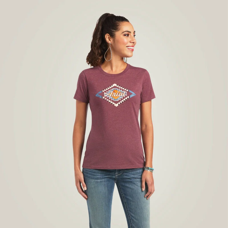 Ariat Women's Ariat Sol T-Shirt, Burgundy Heather