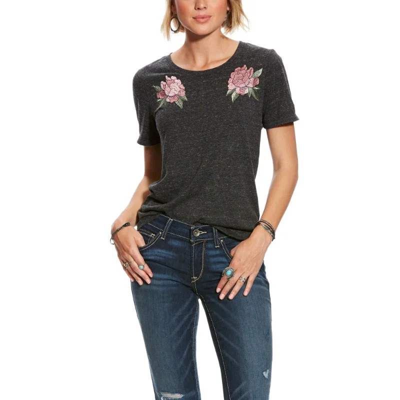 Ariat Women's Tulip Tee Charcoal Grey, Charcoal